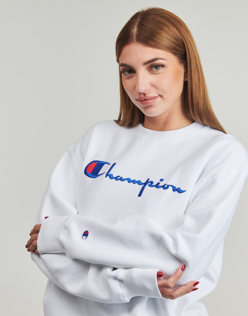 Felpe Champion CREWNECK SWEATSHIRT Bianco - Felpe Abbigliamento Donna - 7