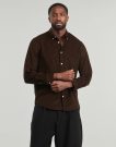 Langarmhemd Selected SLHREGDANNI CORD Braun Langarmhemden Herren - 2