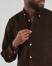 Langarmhemd Selected SLHREGDANNI CORD Braun Langarmhemden Herren - 5