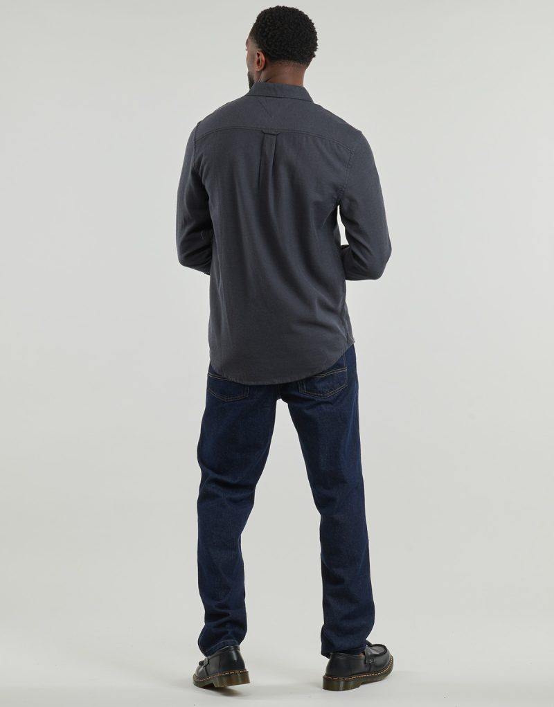 Chemise en flanelle Tommy Jeans TJM REG &agrave; manches longues, grise, pour homme - 4