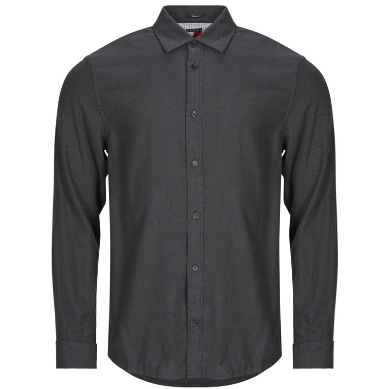 Chemise en flanelle Tommy Jeans TJM REG &agrave; manches longues, grise, pour homme - 1