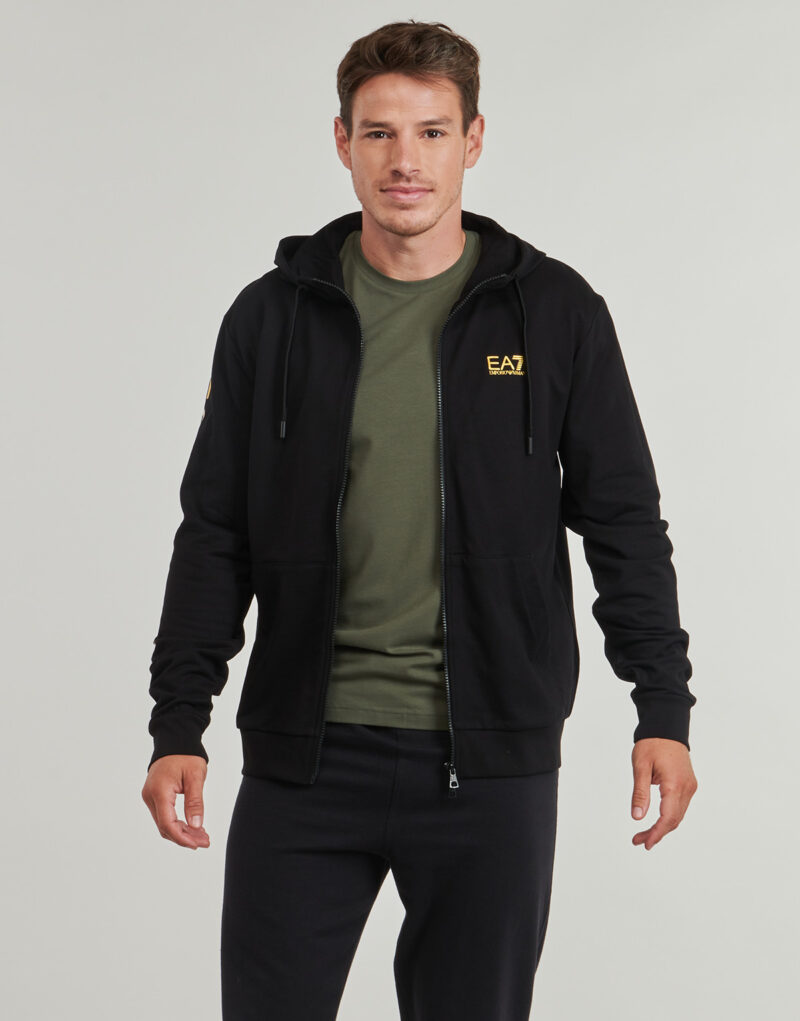 Emporio Armani EA7 TRAIN LOGO SERIES M HOODIE FZ EXTENDED LOGO CC - TRAIN LOGO SERI Schwarz Kapuzenpullover Herren - 2