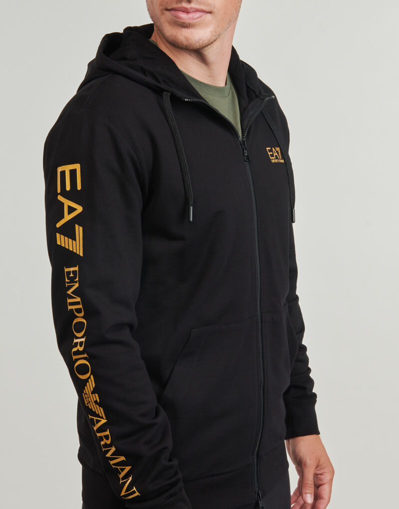 Emporio Armani EA7 TRAIN LOGO SERIES M HOODIE FZ EXTENDED LOGO CC - TRAIN LOGO SERI Schwarz Kapuzenpullover Herren - 5