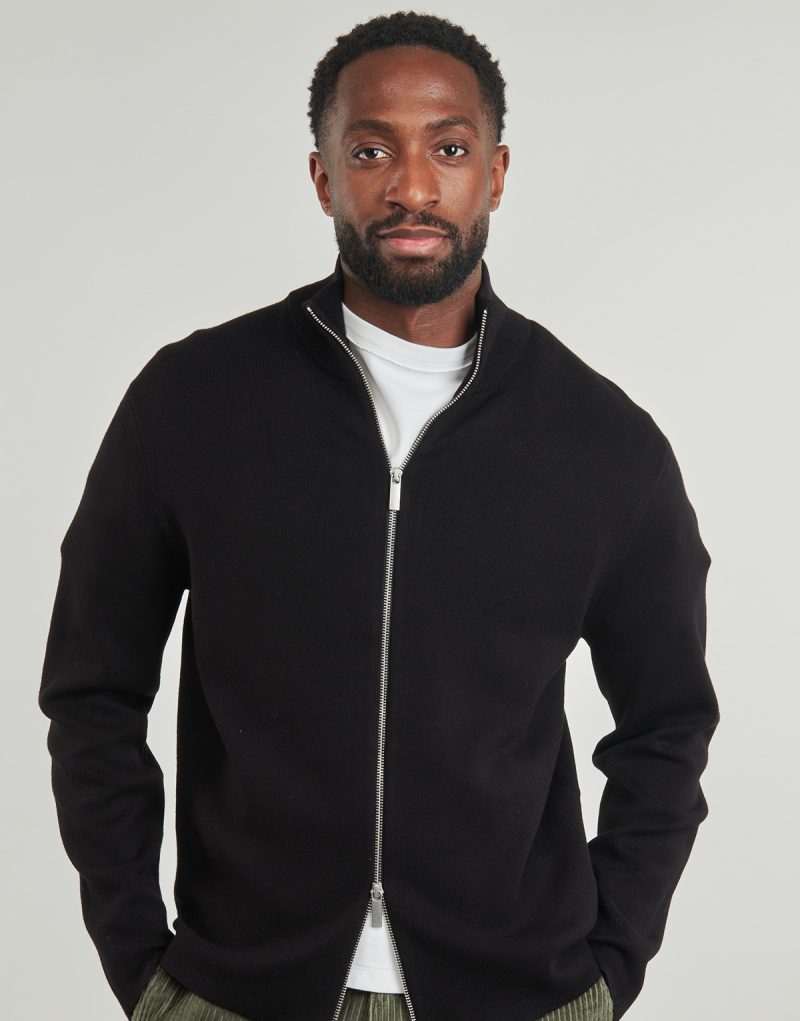 Maglione Selected SLHTELLERFN RELAXED FZ Nero Maglioni Uomo - 5