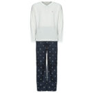 Completi pigiami Tommy Hilfiger LS WOVEN HENLEY PJ SET - BOXED Marine Completi pigiami Uomo - 1