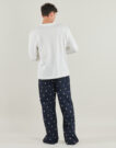 Completi pigiami Tommy Hilfiger LS WOVEN HENLEY PJ SET - BOXED Marine Completi pigiami Uomo - 4