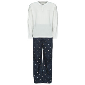 Pigiami / camicie da notte uomo Tommy Hilfiger  LS WOVEN HENLEY PJ SET - BOXED  Marine Tommy Hilfiger 8721185970545