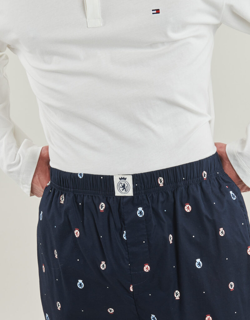 Completi pigiami Tommy Hilfiger LS WOVEN HENLEY PJ SET - BOXED Marine Completi pigiami Uomo - 5