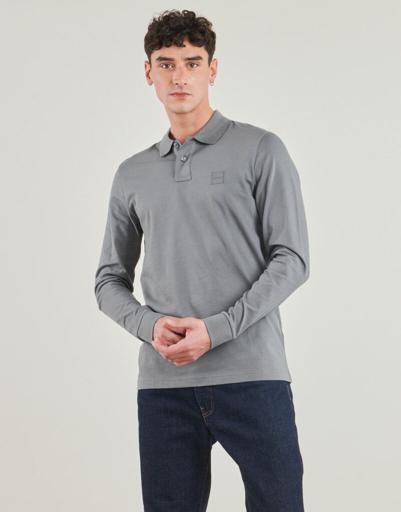 Polo maniche lunghe  BOSS  Passerby  Grigio -  Polo maniche lunghe Uomo - 2