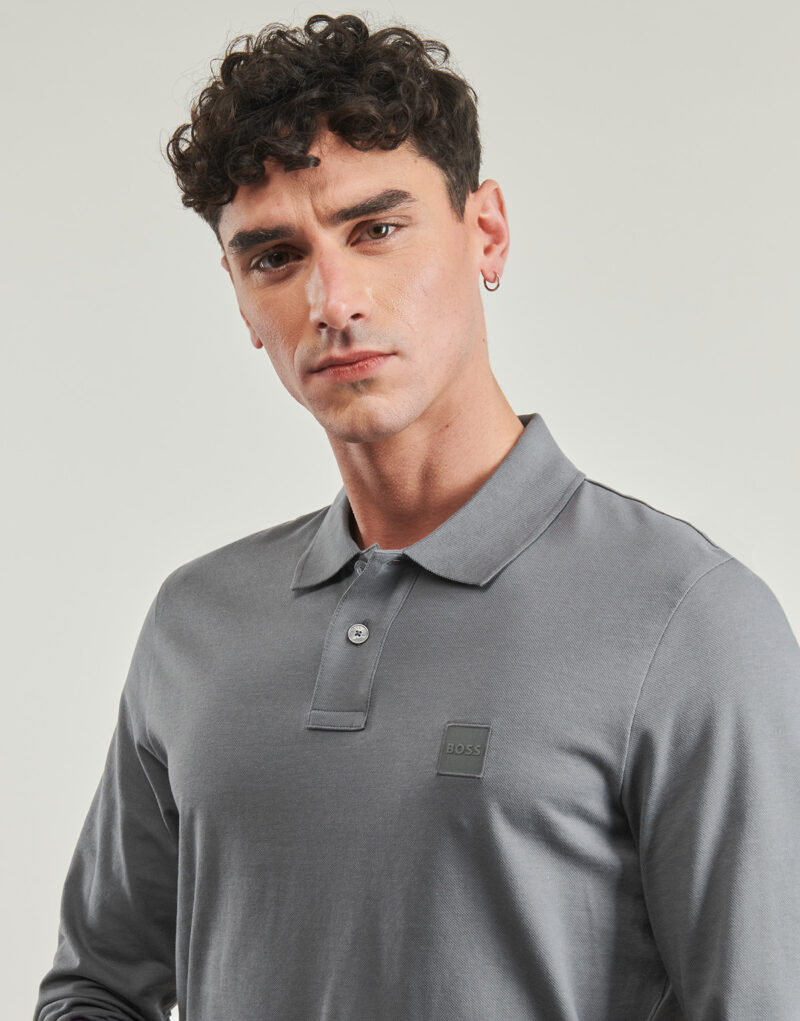 Polo maniche lunghe  BOSS  Passerby  Grigio -  Polo maniche lunghe Uomo - 5