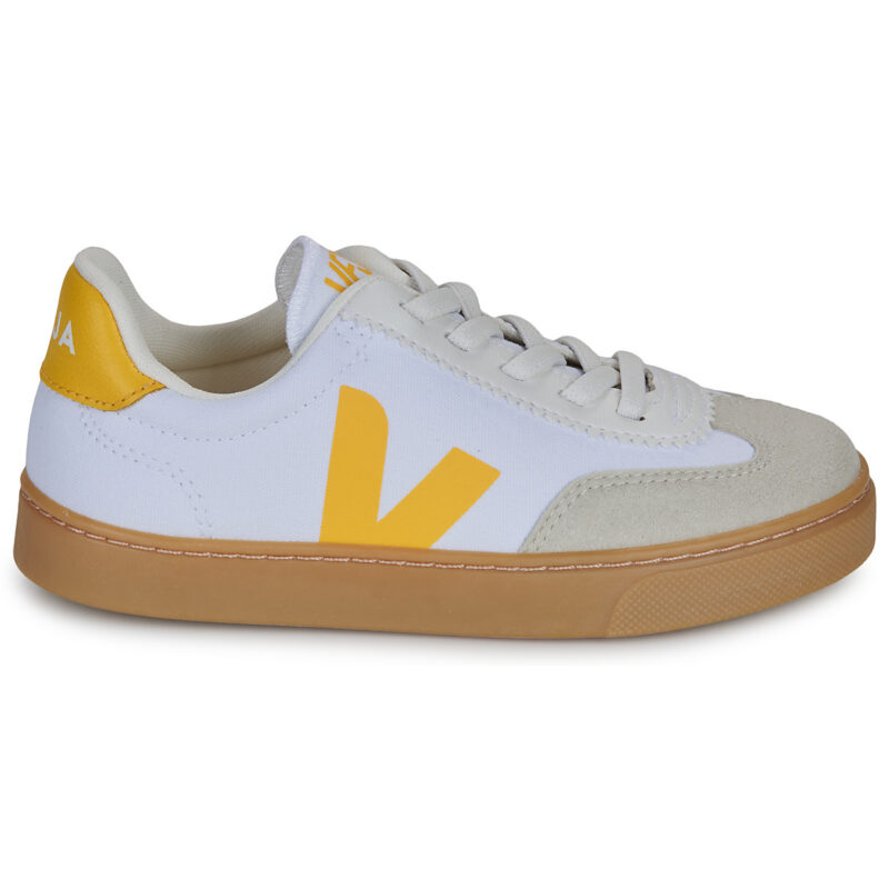 Veja Kleine wei&szlig;e Volleyball-Sneaker f&uuml;r Kinder - Gr&ouml;&szlig;e 2