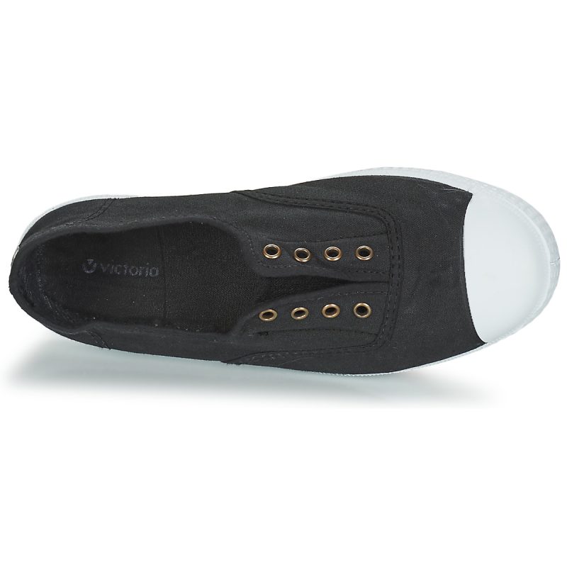 Victoria INGLESA ELASTIC TINTADA Black Low Sneakers Women - 6