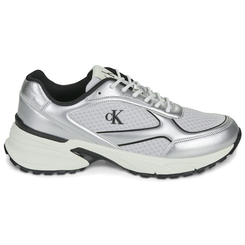 Calvin Klein Jeans HIKE RUNNER LACEUP MESH MIX MET Grigio Sneakers Uomo - 2
