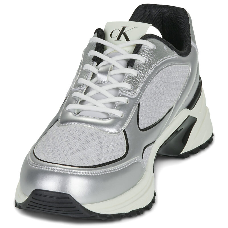 Calvin Klein Jeans HIKE RUNNER LACEUP MESH MIX MET Grigio Sneakers Uomo - 3