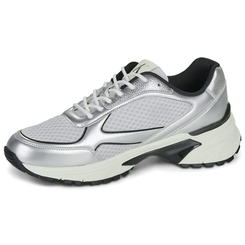Calvin Klein Jeans HIKE RUNNER LACEUP MESH MIX MET Grigio Sneakers Uomo - 4