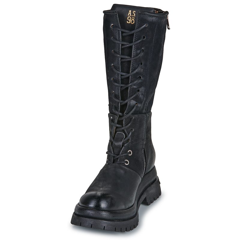 Airstep / A.S.98 DIBLA HIGH strech Nero Stivali a met&agrave; coscia Donna - 3