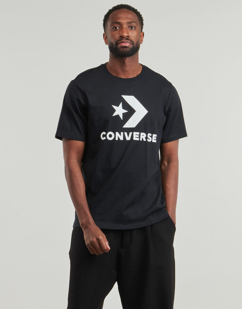 T-shirt Converse STANDARD FIT CENTER FRONT LARGE LOGO STAR CHEVRON TEE Nero T-shirt maniche corte Uomo - 2