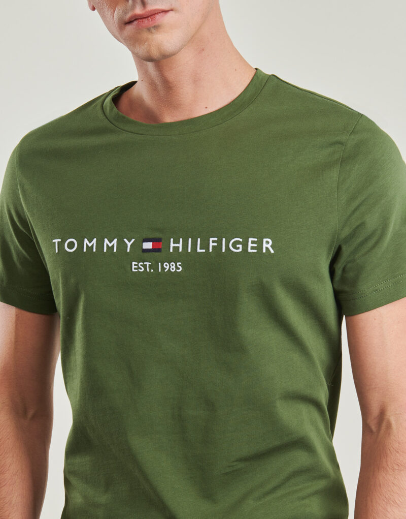 T-shirt Tommy Hilfiger TOMMY LOGO TEE Kaki T-shirt maniche corte Uomo - 5