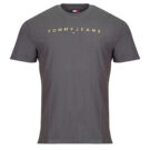 T-shirt Tommy Jeans TJM REG LINEAR LOGO TEE EXT Grigio T-shirt maniche corte Uomo - 1