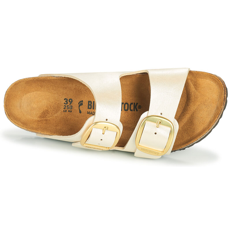 BIRKENSTOCK Arizona Big Buckle Perla / White / Stretto Bianco Ciabatta Donna - 6