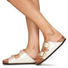 BIRKENSTOCK Arizona Big Buckle Perla / White / Stretto Bianco Ciabatta Donna - 8