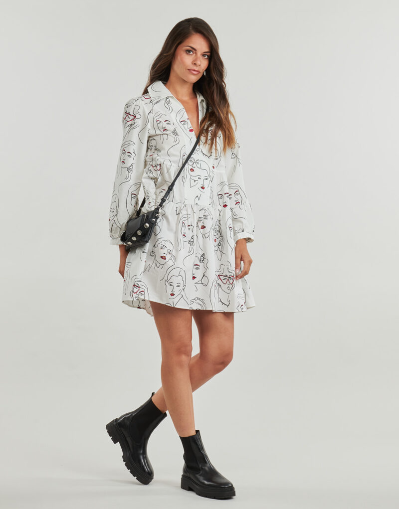 Kleid kurz Desigual VEST LOUISVILLE Wei&szlig; Kleider kurz Damen - 3
