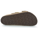 BIRKENSTOCK Arizona Damen-Hausschuh mit gro&szlig;er Schnalle, Nubukleder, Sandcastle, Beige, Gr&ouml;&szlig;e 7
