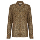 Shirt MICHAEL Michael Kors CHEETAH BTN DOWN BLS Brown Women's Shirts - 1