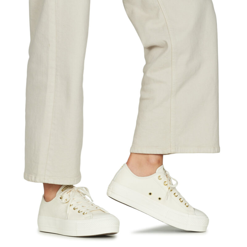 Converse CHUCK TAYLOR ALL STAR LIFT PLATFORM GOLD Bianco Sneakers basse Donna - 8