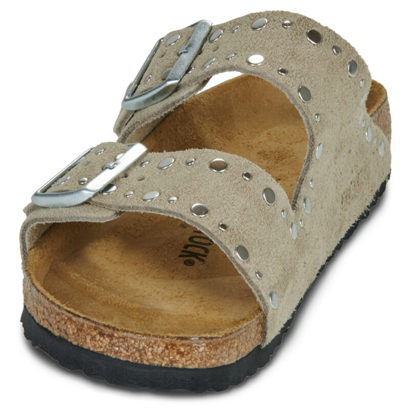 BIRKENSTOCK Arizona Rivet Suede / Taupe / Stretto Beige Ciabatta Donna - 3