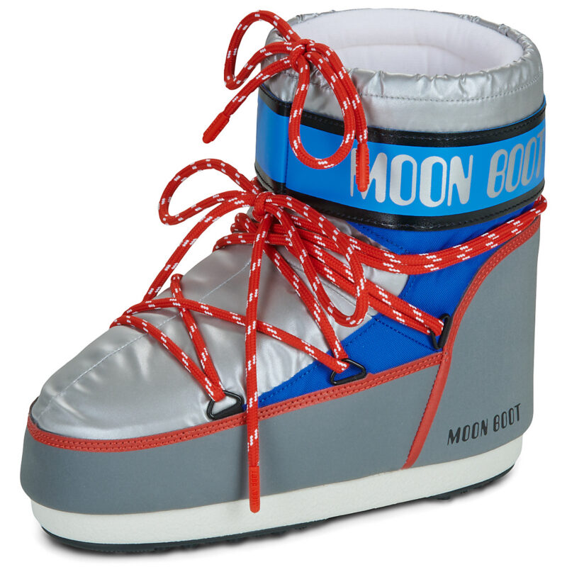 Moon Boot MB ICON LOW SPACE RACING Argento Scarpe da neve Donna - 4