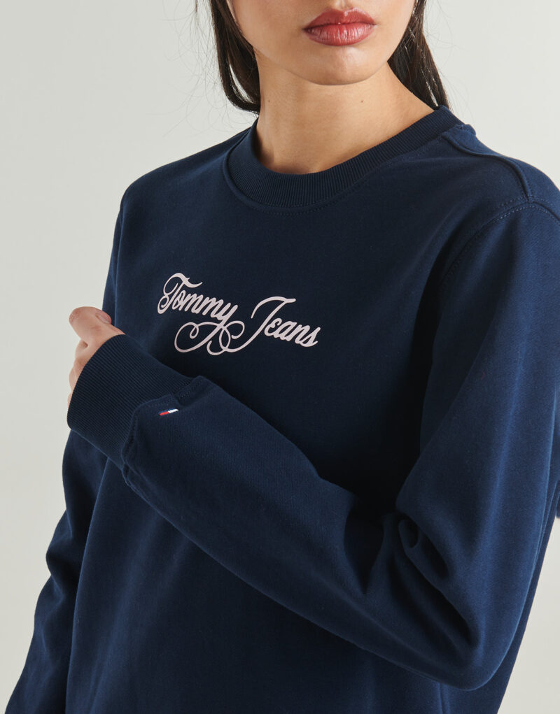Tommy Jeans TJW REG ESS LOGO 1 CREW EXT Marine Women's Sweatshirts - 5
