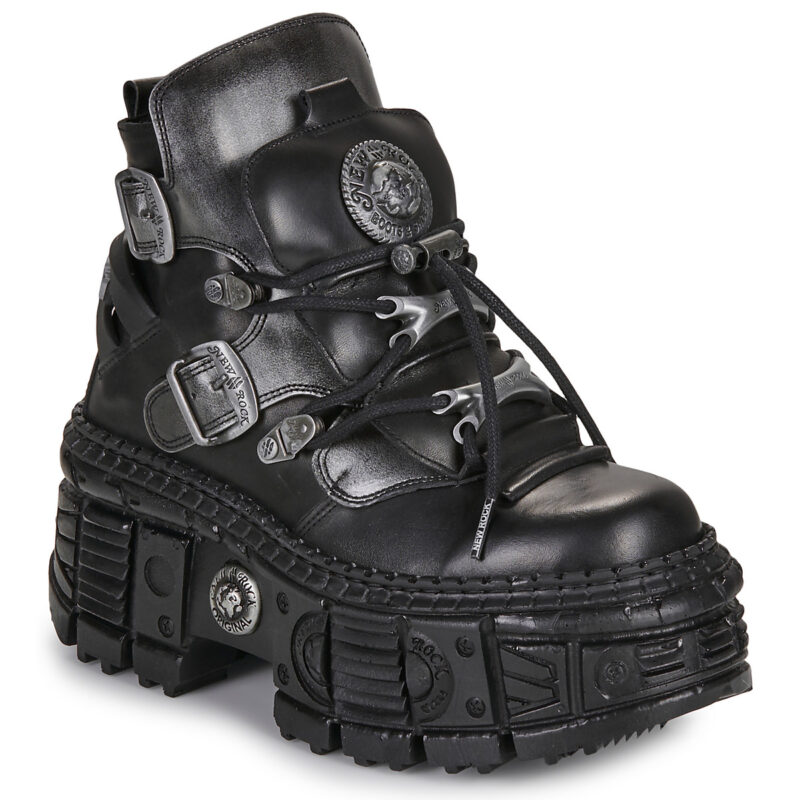 New Rock  M-WALL052-C1  Nero -  Stivaletti Donna - 1