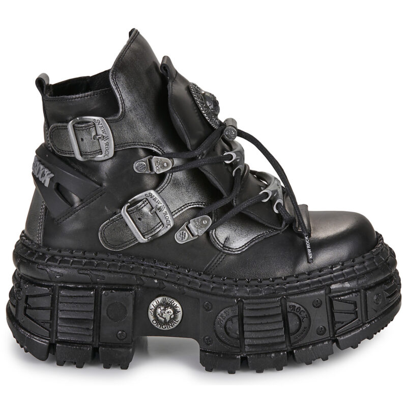 New Rock  M-WALL052-C1  Nero -  Stivaletti Donna - 2