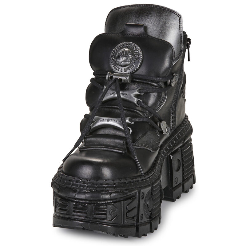 New Rock  M-WALL052-C1  Nero -  Stivaletti Donna - 3