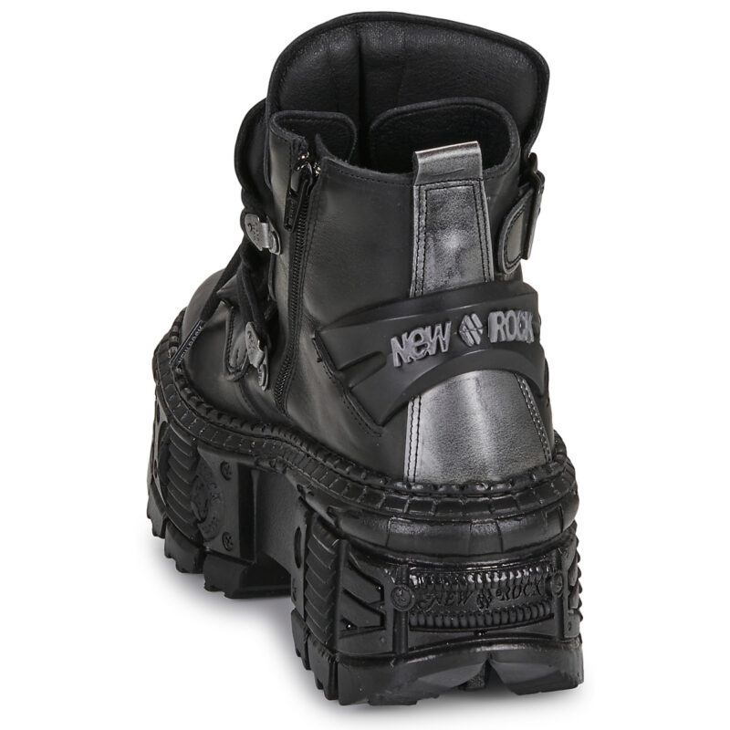 New Rock  M-WALL052-C1  Nero -  Stivaletti Donna - 5