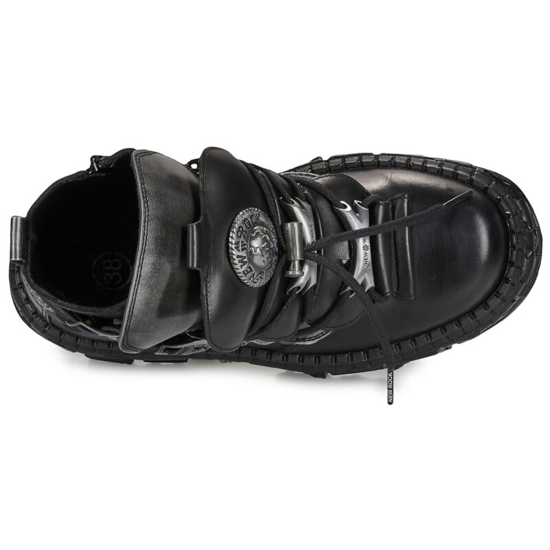 New Rock  M-WALL052-C1  Nero -  Stivaletti Donna - 6