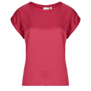 Camicetta  Vila  VIELLETTE S/S SATIN  Rosa -  Camicette Donna