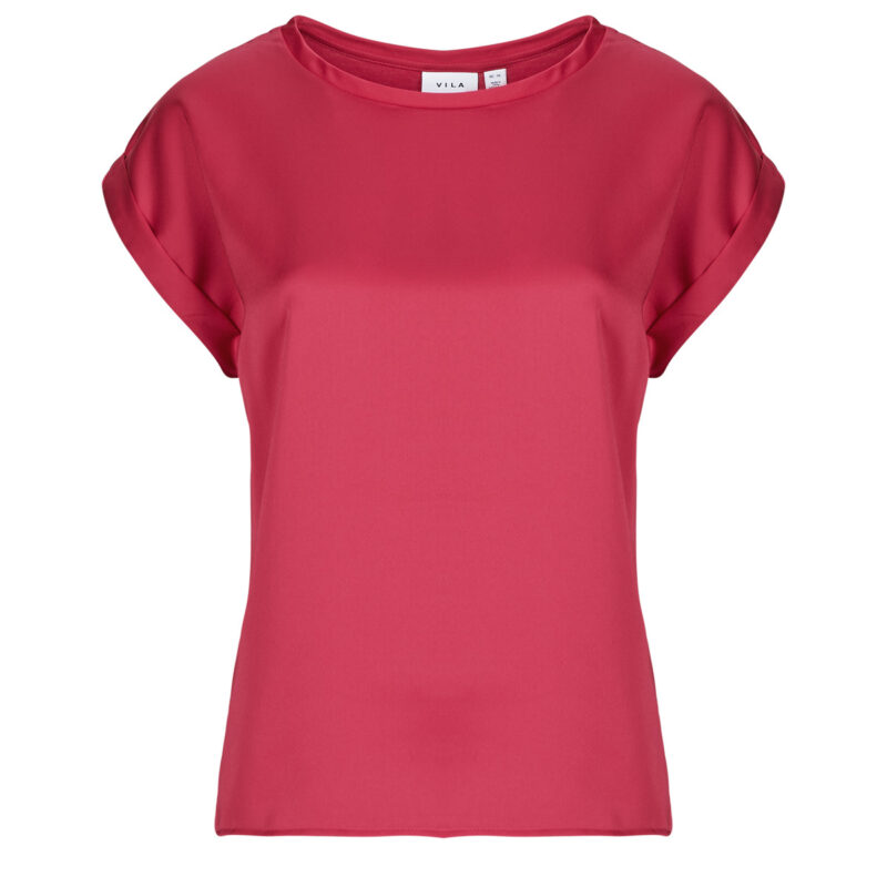 Camicetta Vila VIELLETTE S/S SATIN Rosa Camicette Donna - 1