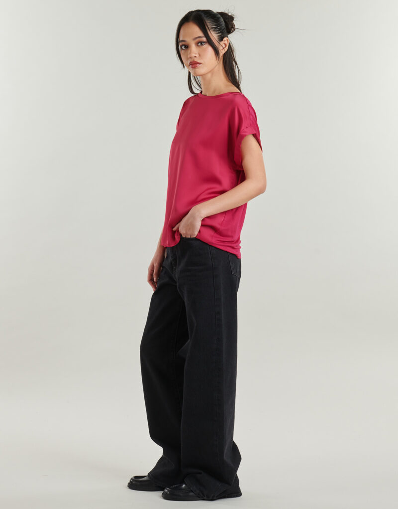 Camicetta Vila VIELLETTE S/S SATIN Rosa Camicette Donna - 3