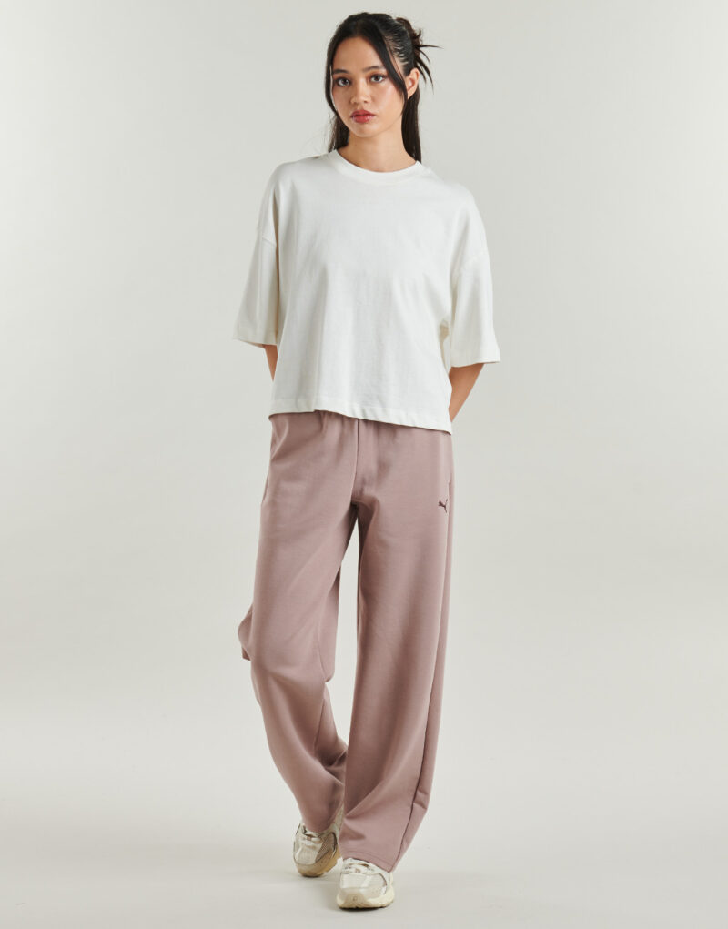 Pantaloni Sportivi Puma ESS ELEVATED Straight Leg Pant DK Beige Pantaloni Sportivi Donna - 2