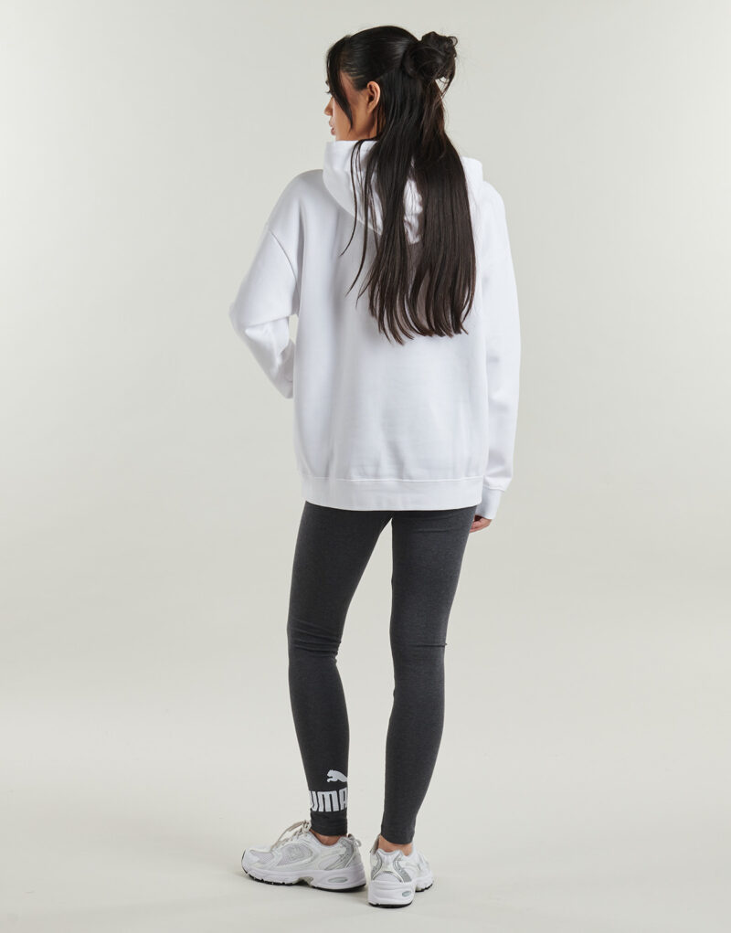 Sudadera con capucha Puma ESS Relaxed FL blanca para mujer - 4