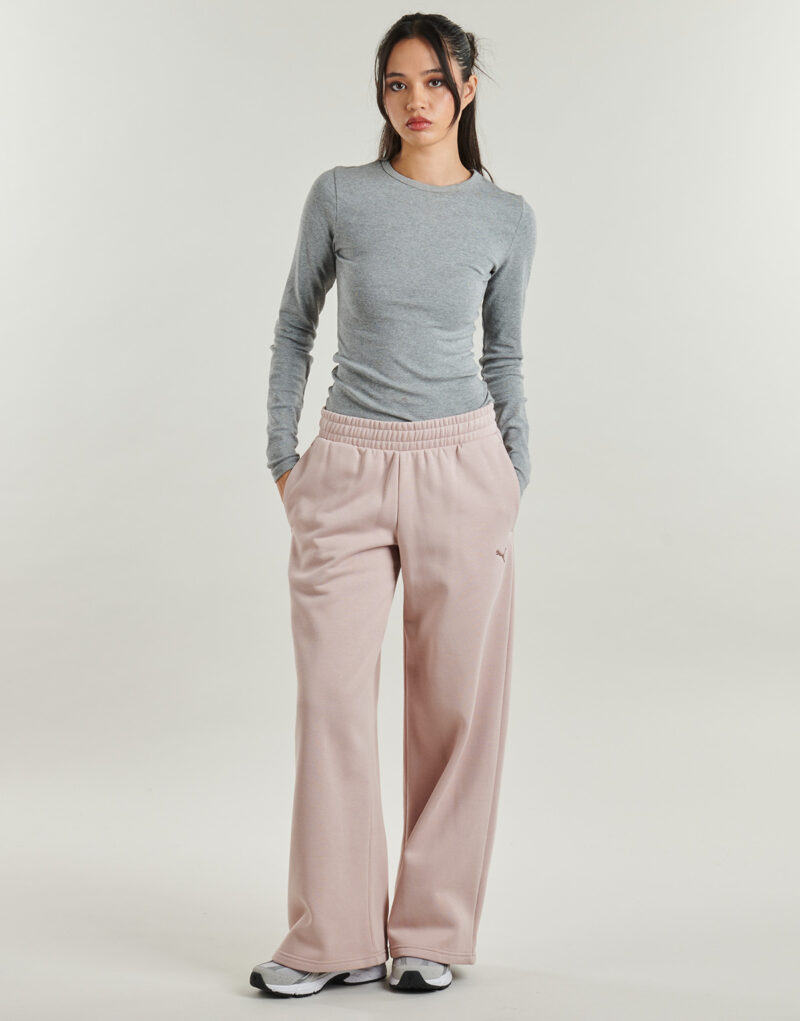 Puma ESS Cat Comfort Wide Leg Pants FL op Rosa Trainingshose Damen - 2