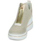 MICHAEL Michael Kors EMMY WEDGE ZIP SLIP ON Oro Sneakers alte Donna - 3
