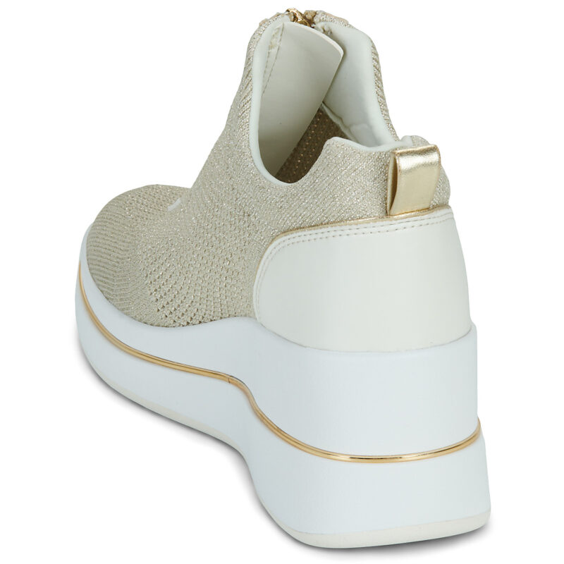 MICHAEL Michael Kors EMMY WEDGE ZIP SLIP ON Oro Sneakers alte Donna - 5