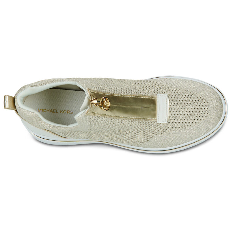 MICHAEL Michael Kors EMMY WEDGE ZIP SLIP ON Oro Sneakers alte Donna - 6