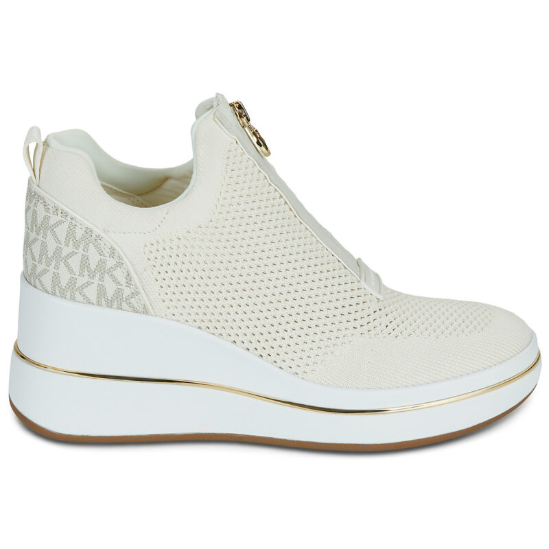MICHAEL Michael Kors EMMY WEDGE ZIP SLIP ON Beige High Top Sneakers Women - 2