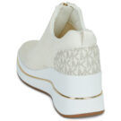 MICHAEL Michael Kors EMMY WEDGE ZIP SLIP ON Beige High Top Sneakers Women - 5