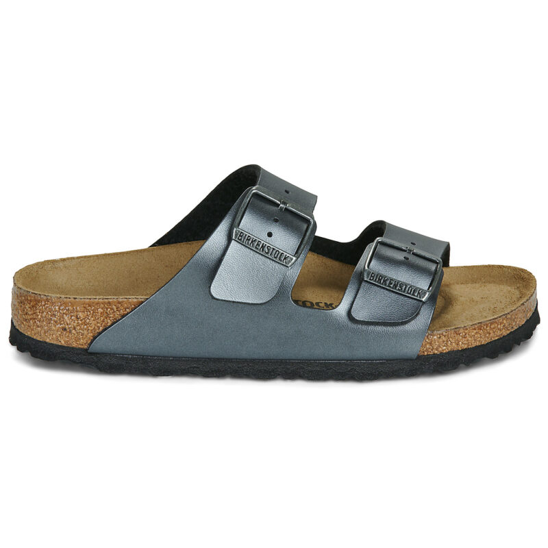 BIRKENSTOCK Arizona Birko-flor / Metallic / Black / Stretto Nero Ciabatta Donna - 2