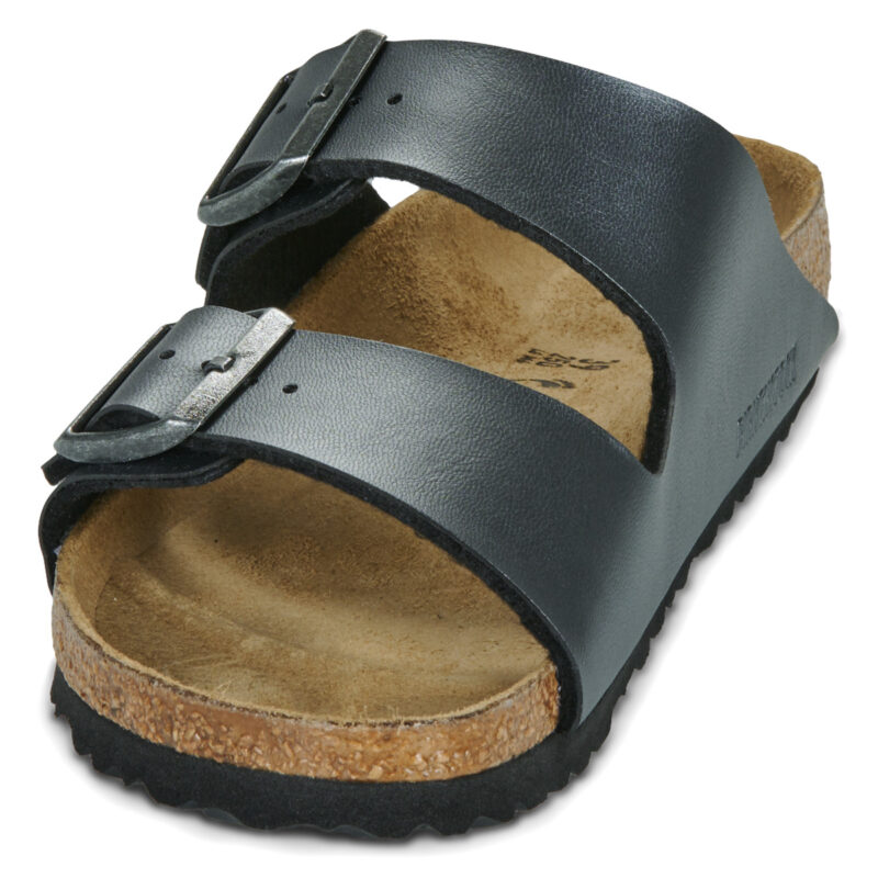 BIRKENSTOCK Arizona Birko-flor / Metallic / Black / Stretto Nero Ciabatta Donna - 3